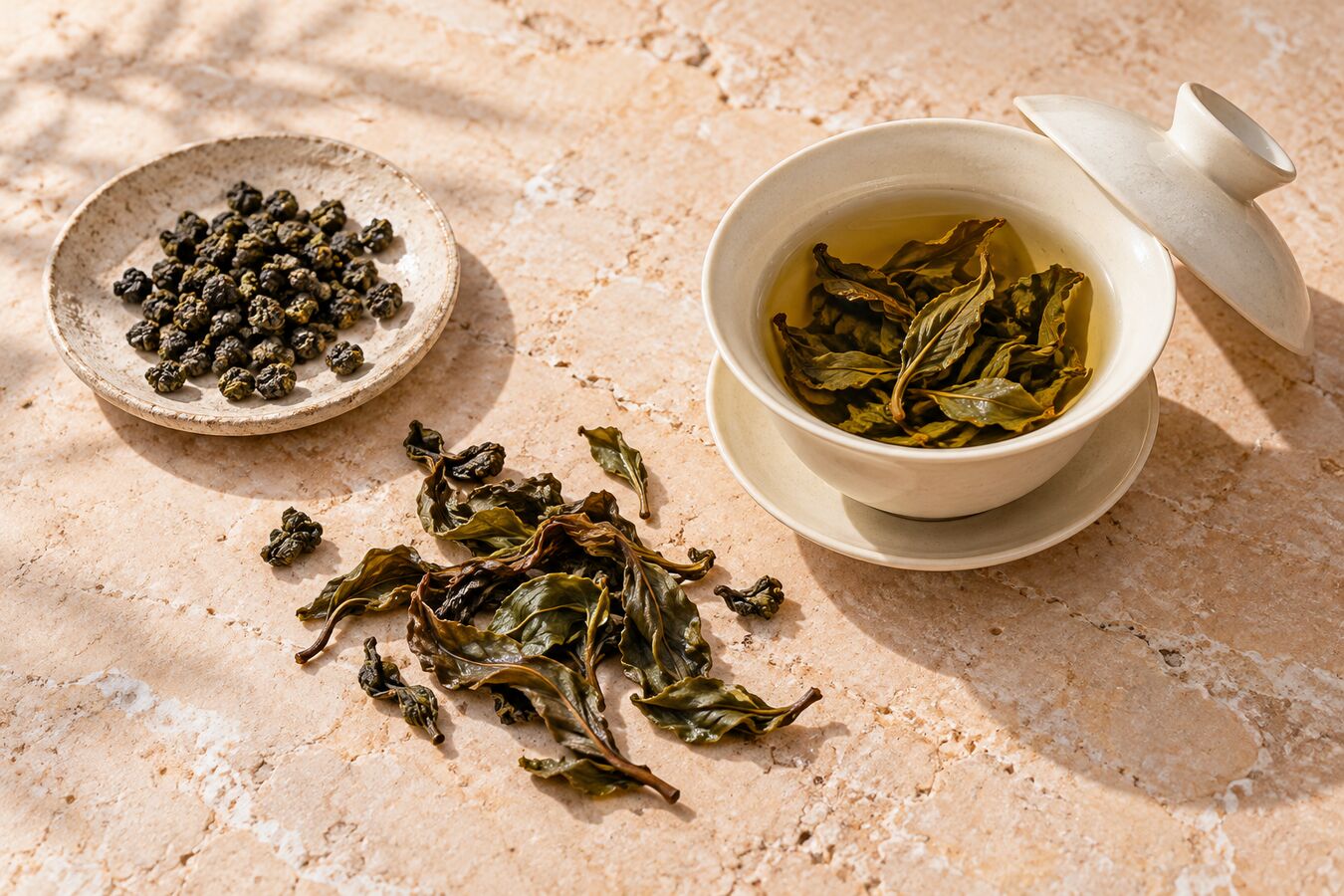 Exploring the Oolong Spectrum — editorial tea still life